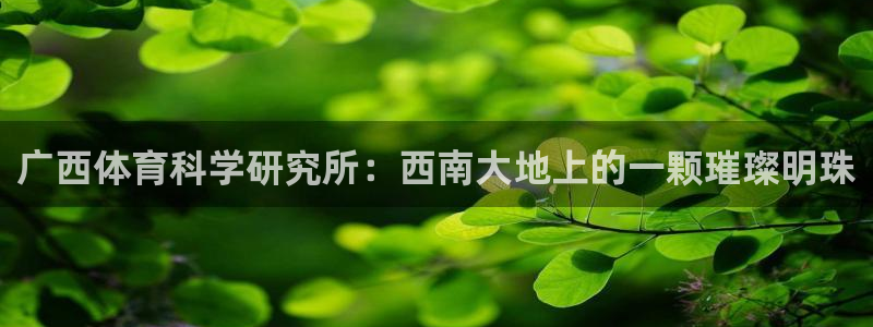 广西体育科学研究所：西南大地上的一颗璀璨明珠